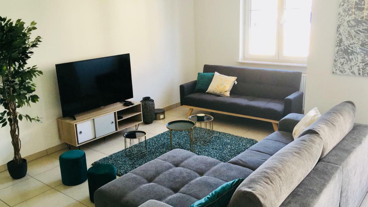 Art Deco 100M2 Flat 2 Min Walking From Train Station In City Center, Free Parking And Terrace - 2B Luxemburgo Exterior foto